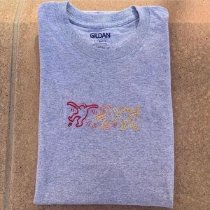 Hand Embroidered K. Haring t-shirt NWOT